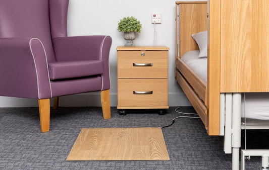 Alarme de chute au sol Alerta Wood Fall Mat Chêne rustique Raccord simple WAM-FHOAK-S