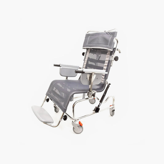 Chaise de douche Osprey Timo Tilt In Space à roulettes en filet pour bébé 981T1SIN