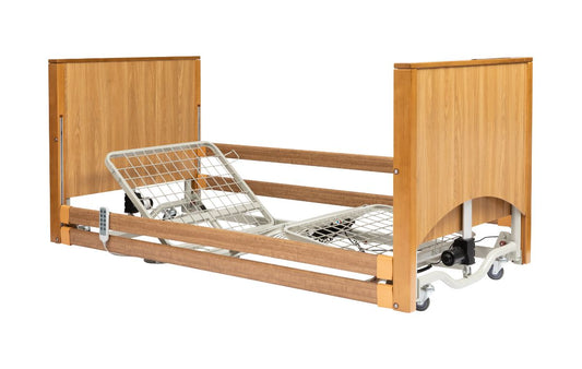 Lit médicalisé à profilage électrique Alerta Lomond Low Floor 2 avec 4 sections Hi-Lo Hôpital Communauté ALT-LB-F
