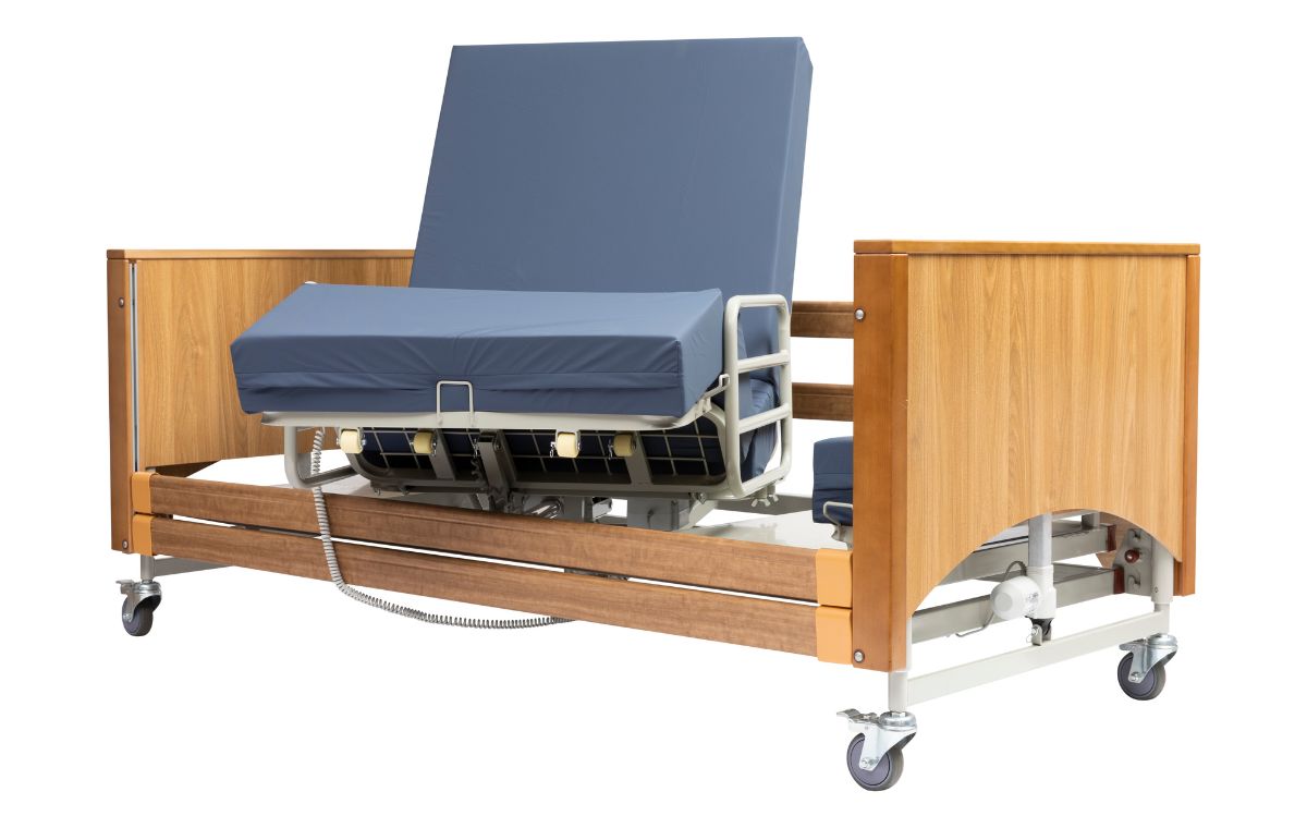 Alerta Lomond Rotate Stand Up Bed in Oak - ALT-LB-RO Adjustable Hospital Type Bed Sit Stand