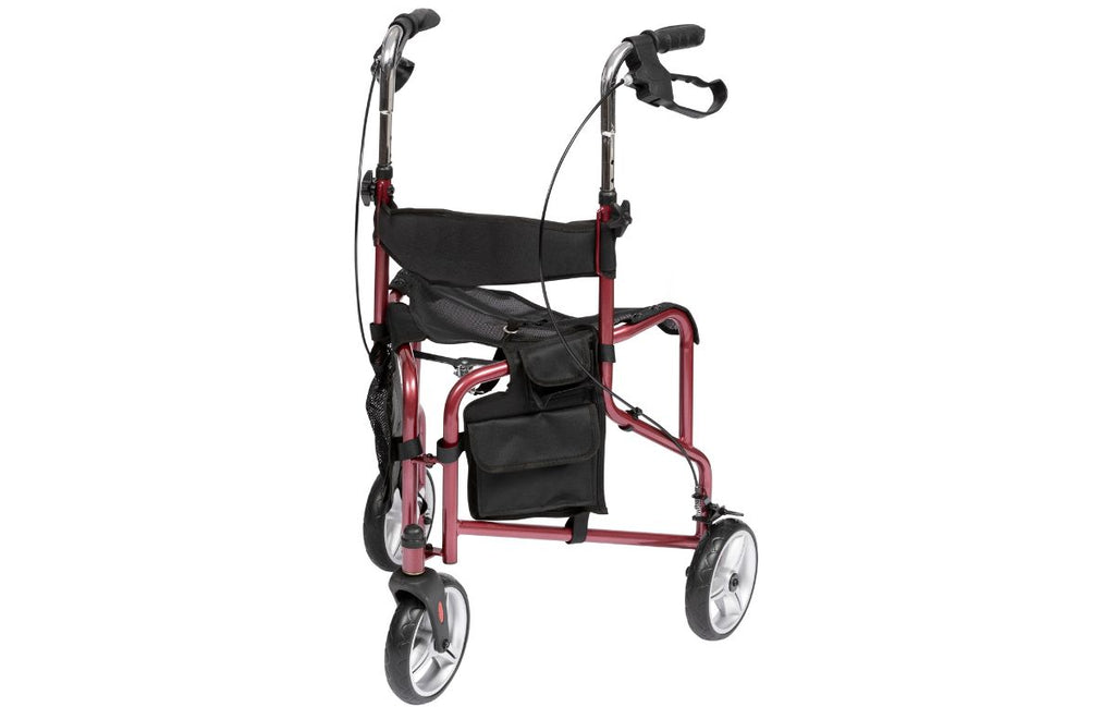 Alerta Three Wheel Steel Walker with Seat - ALT-R004