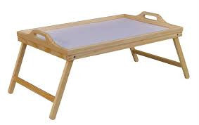 Aidapt Breakfast Bed Chair Meals Folding Adjustable Tilt Wooden Bed Lap Tray Folding with Legs VM938A