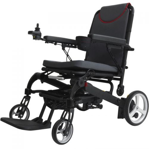 Fauteuil roulant électrique léger pliant R Healthcare Dashi Powerchair avec sac de transport - MSPWR0013