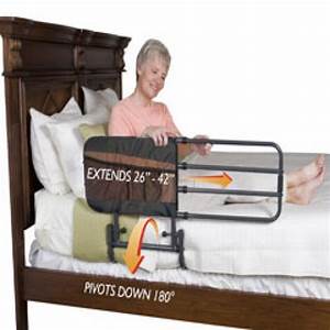 Able 2 EZ Adjustable Hospital Home Bed Rail Cotside Adjustable Length With Pouch Drop Down Fold PR60231