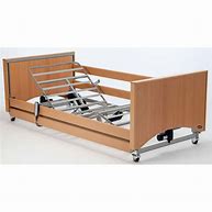 Invacare Medley Ergo Electric Hospital Profiling Bed including Wooden Side Rails - MEDERG-WS