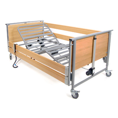 Lit simple réglable de type hospitalier Harvest Healthcare Woburn pour usage domestique, avec ou sans barres latérales - HLBC791.02TVC SR