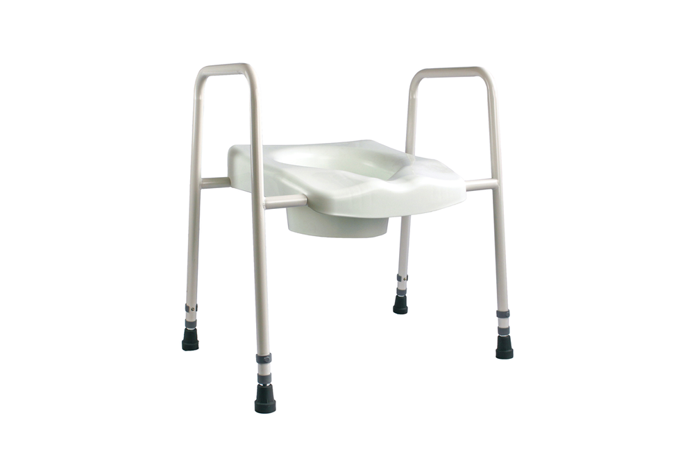 Ultimate Heathcare Toilet Frame Seat Moulded White Adjustable UTOF0003
