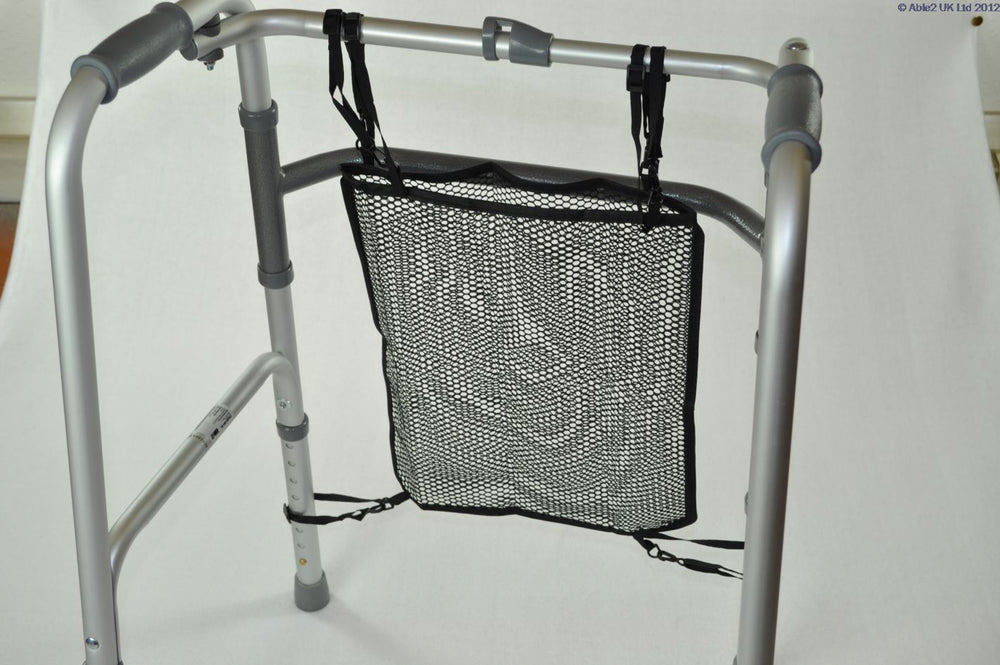 Able2 Net Shopping Bag For Zimmers or Walking Frames Rollator Adjustable Clip and Loop PR30292