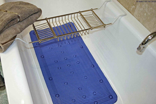 Tapis de bain antidérapant Able2 StayPut Blanc ou Bleu PR45120