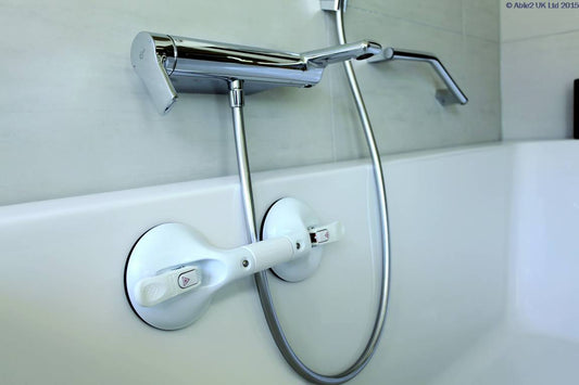 Able2 Mobeli Mobile Suction Grab Handle Bar Rail Bathroom Various Sizes Chrome or White