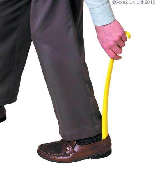 Able 2 Extra Long Reach Plastic Shoehorn With Dressing Hook PR55028