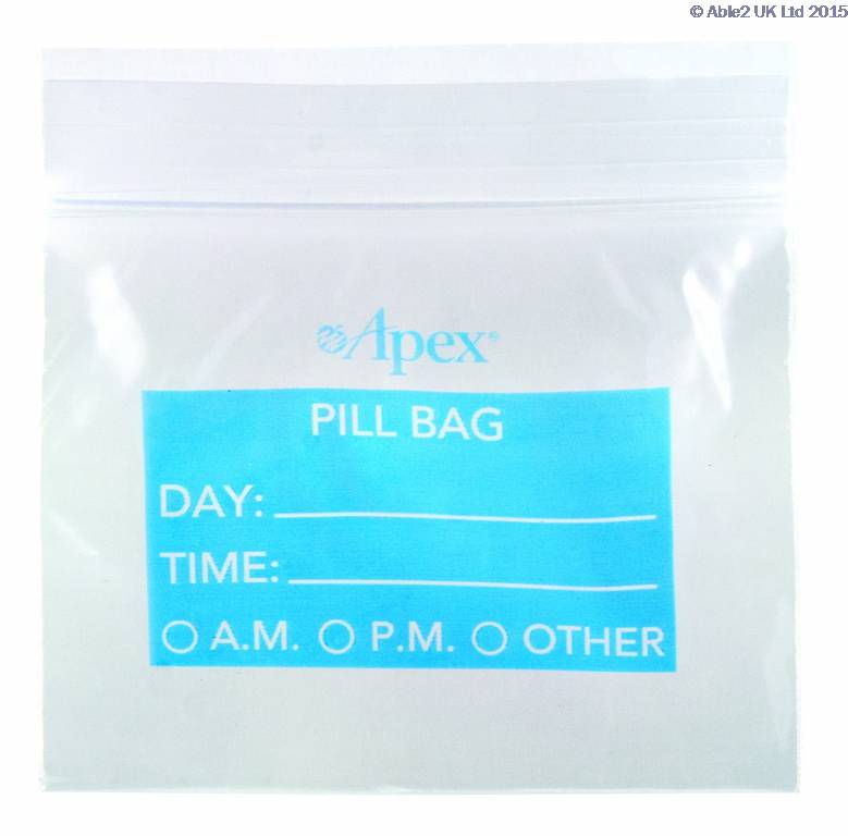 Able2 Apex Pill Spill Proof Write On Bags PR61513