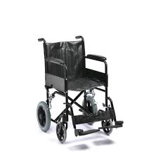 Drive Medical S1 Transit Steel Wheelchair Indoor Outdoor Vinyl Upholstery Crash Tested CS1142T