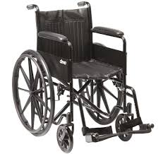 Drive Medical S1 Self Propelling Steel Wheelchair Outdoor Indoor Vinyl Upholstery CS1142SPMAG