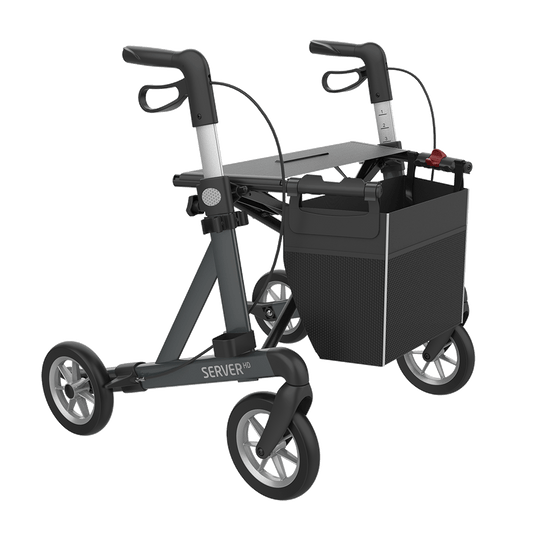 Rehasense Server HD Déambulateur à 4 roues Bariatrique Large et Robuste Pliant HRSGL60UK