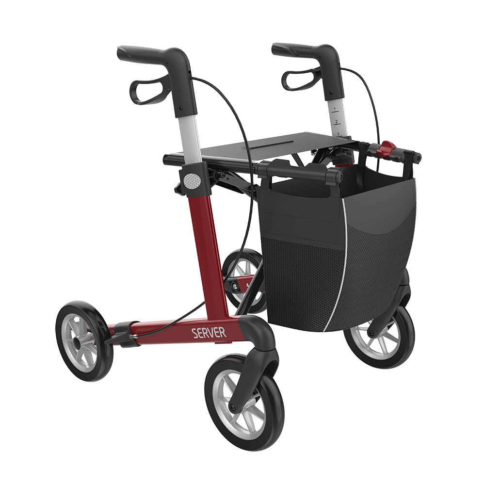 Rehasense Medium Server Rollator Walker 4 Wheel SRWRM