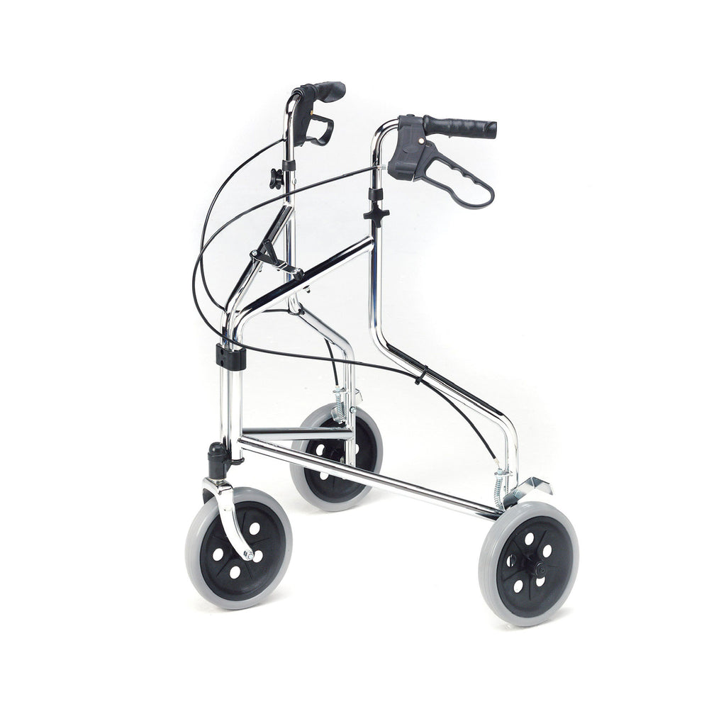 Roma Medical Tri 3 Wheel with Bag Triwalker Walking Aid Chrome Blue 2320