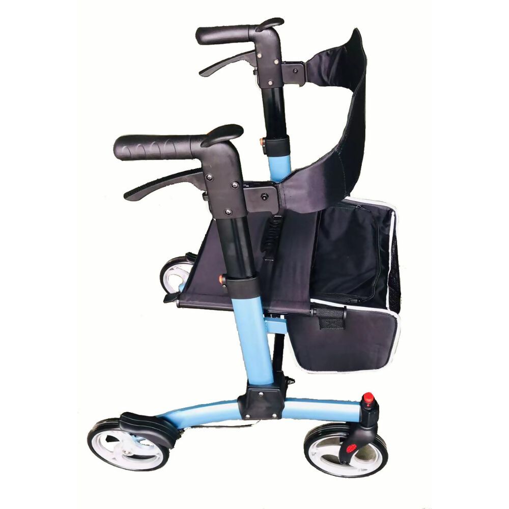 Déambulateur pliant à 4 roues R Healthcare, léger, bleu, rouge ou sangle de dossier de rechange MSHCT9291