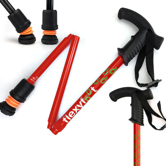 Flexyfoot Folding Walking Hiking Stick Cane Derby Handle FSD-302