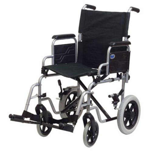 Days Whirl Transit Fauteuil roulant pliant de transport testé en cas de collision, largeur d'assise 16" 17" 18" 19"