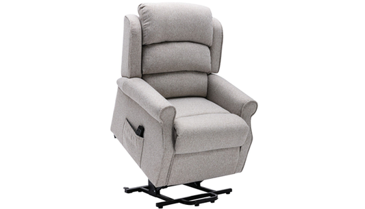 Fauteuil releveur inclinable double moteur GFA Andover en tissu lin gris