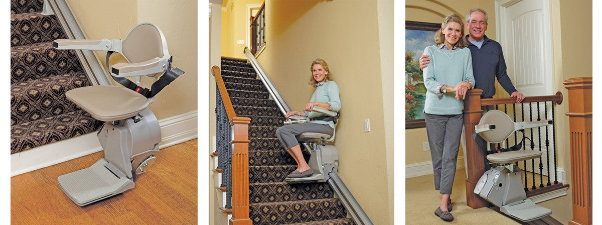 Reconditioned or New Bruno Elan American USA Made Straight Standard and Heavy Duty Elite Stairlift Fully Installed