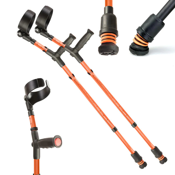 Flexyfoot Closed Cuff Soft Grip Double Adjustable Crutch - Pair - CRUTCH-01-P