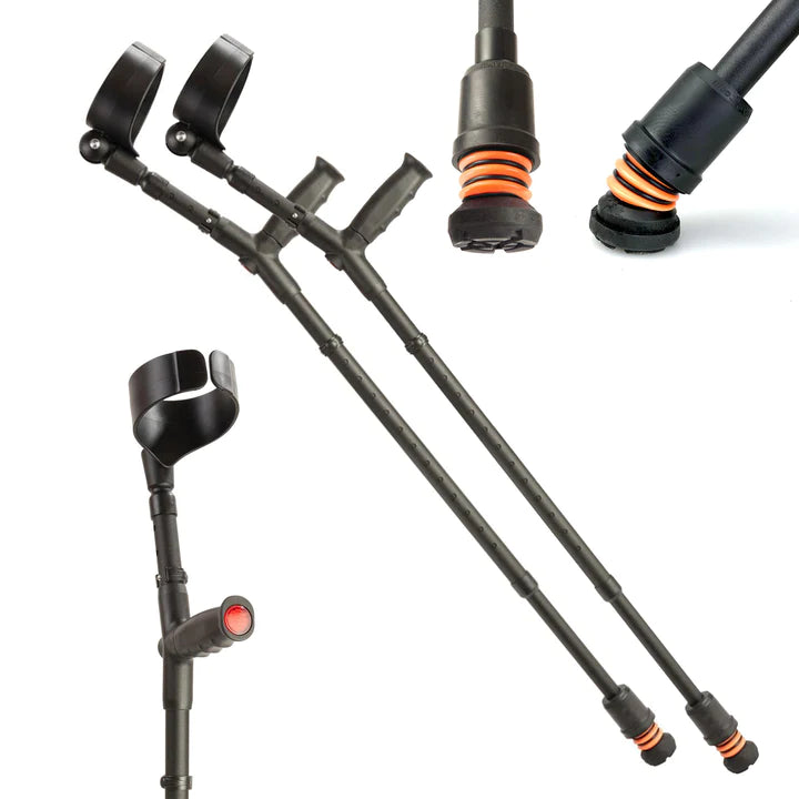Flexyfoot Closed Cuff Soft Grip Double Adjustable Crutch - Pair - CRUTCH-01-P