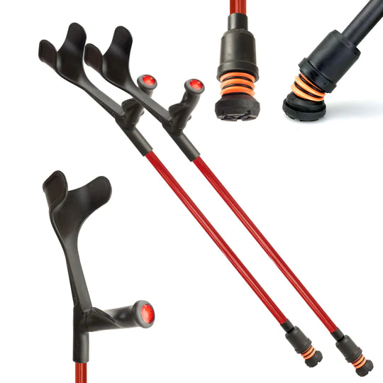 Flexyfoot Open Cuff Comfort Grip Adjustable Crutches - CRUTCH-04-P