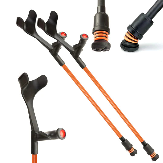 Flexyfoot Open Cuff Comfort Grip Adjustable Crutches - CRUTCH-04-P
