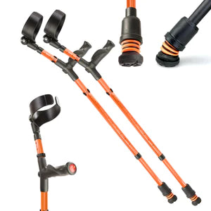 Flexyfoot Closed Cuff Comfort Grip Double Adjustable Crutch/Pair - CRUTCH-03-P