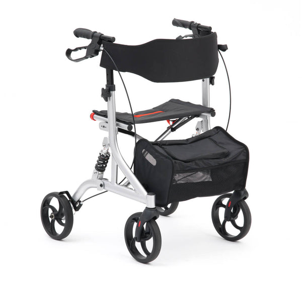 Drive DeVilbiss Suspension Rollator 4 Wheel Walker - WAO23SIL