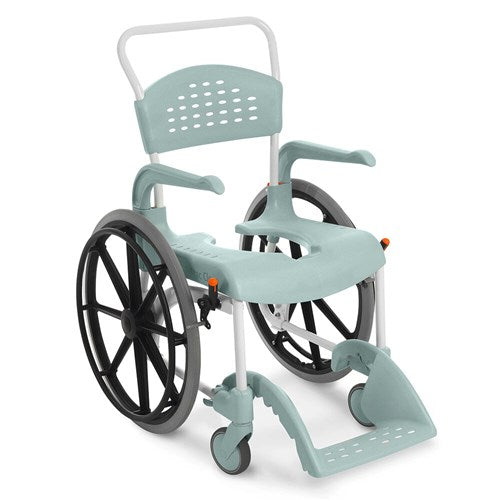 Fauteuil roulant de douche et toilette mobile autopropulsé Etac Clean 24" 80229276/80229216