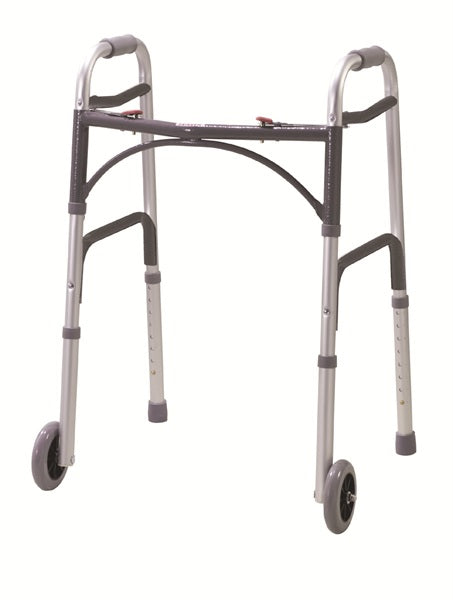 Drive Debiliss Folding Travel Walking Frame Zimmer with Wheels WA009