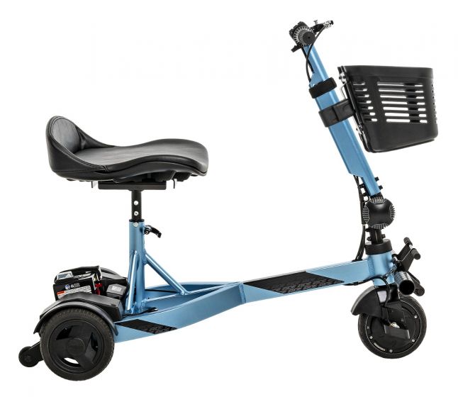 Trottinette électrique Pride I Ride disponible en noir ou rose, vélo au lithium facile à plier pour le voyage.