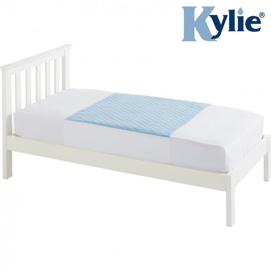 Kylie Incontinence Lavable Absorbant Rembourré Protège-matelas 3 4 2 litres simple Double Lit Bleu Rose