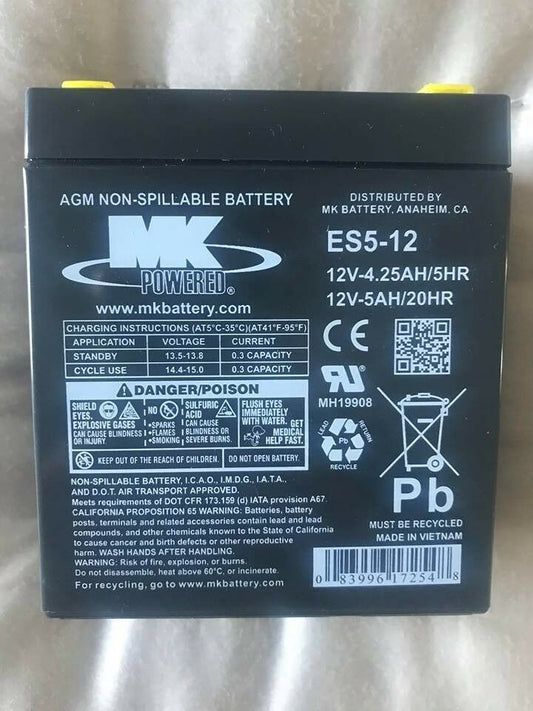 Batterie MK 12V 5AH SLA pour scooter, monte-escalier, palans