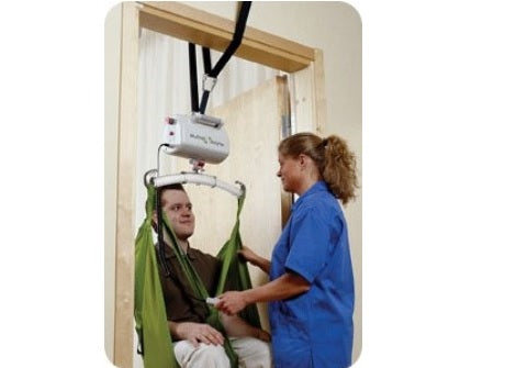 Hillrom Liko Multirall 200 Overhead Ceiling Hoist Room To Room Strap Remove Reattach