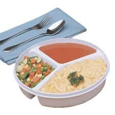 Assiette creuse cloisonnée avec couvercle Performance Health 081287267