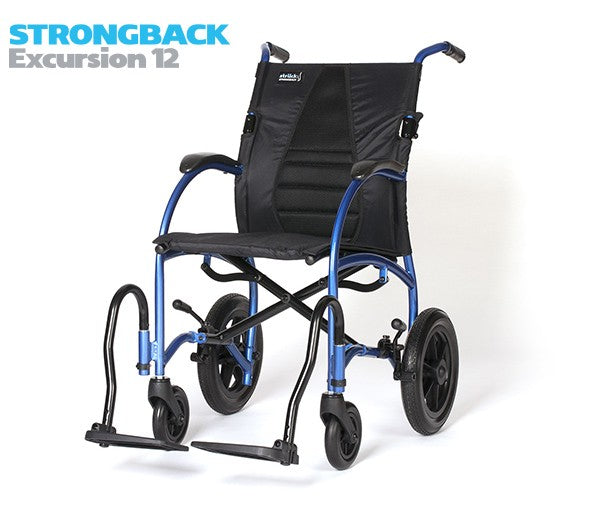TGA Strongback Curved Back Transit Small Wheel Attendant Wheelchair Ultra Lightweight With Without Folding Armrests