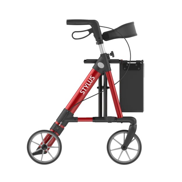 Rehasense Stylus BX Rollator Walker 4 wheel Aluminium Lightweight Gold Red RRTBX