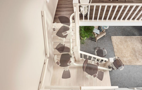 Acess BDD Flow 2 A Curved Stairlift Spiral Narrow Staircase