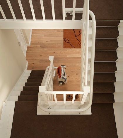 Access BDD Flow 2 A or Flow X Programmable Seat Curved Stairlift Spiral Narrow Staircase Stairs Reconditioned or New