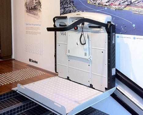 Vimec V6 Wheelchair Platform Lift Straight Outdoor and Indoor New or Reconditioned fully Installed