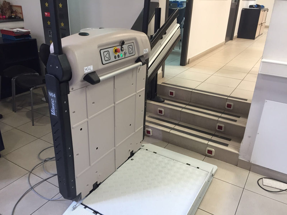 Vimec V6 Wheelchair Platform Lift Straight Outdoor and Indoor New or Reconditioned fully Installed
