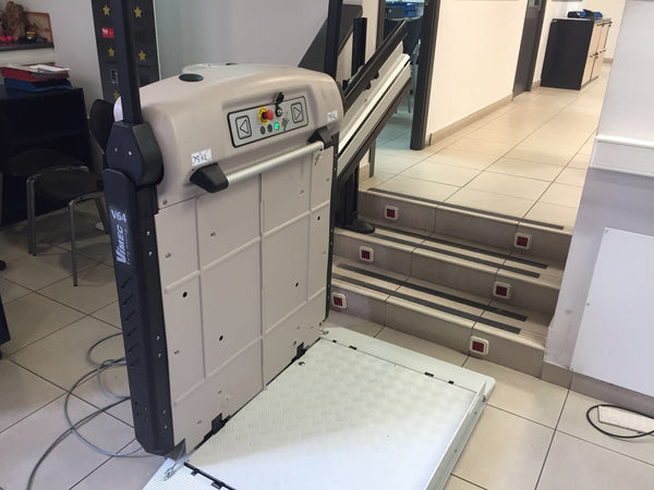 Vimec V6 Wheelchair Platform Lift Straight Outdoor and Indoor New or Reconditioned fully Installed