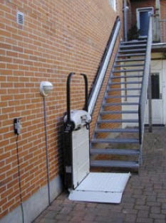 Vimec V6 Wheelchair Platform Lift Straight Outdoor and Indoor New or Reconditioned fully Installed
