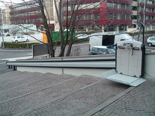 Vimec V6 Wheelchair Platform Lift Straight Outdoor and Indoor New or Reconditioned fully Installed