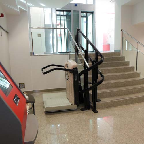 Vimec V6S Curved Wheelchair Platform Lift Outdoor and Indoor Reconditioned or New for stairs staircase