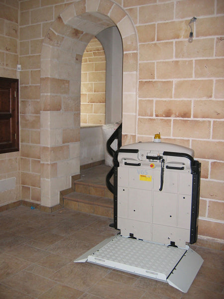 Vimec V6S Curved Wheelchair Platform Lift Outdoor and Indoor Reconditioned or New for stairs staircase